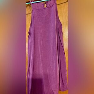 Old Navy S purple long tank with cut out on back.